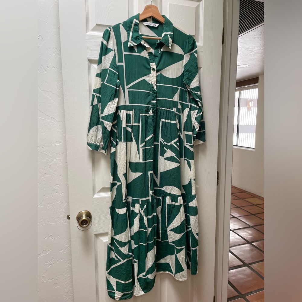 Zara Geometric Boho Maxi Dress S